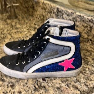 Golden Goose Ladies Size 6 High Top Sneakers